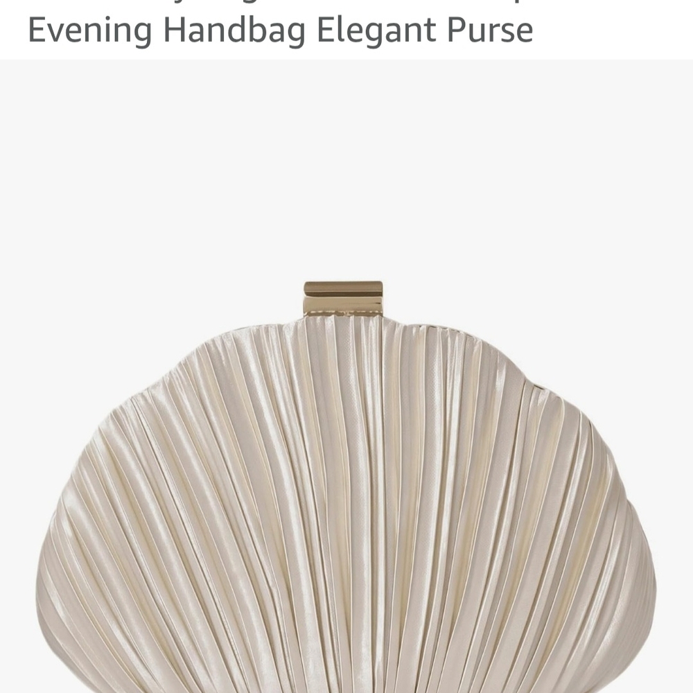 Elegant Cream Clutch Evening Handbag